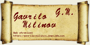Gavrilo Milinov vizit kartica